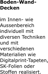 Boden-Wand-Decken